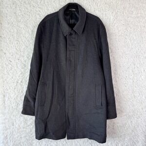 Cardinal of Canada‎ 46T Classic Charcoal Wool Cashmere Blend Overcoat Top Coat
